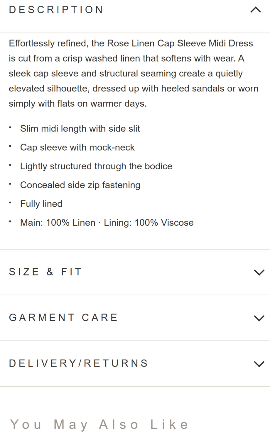 Luluwoman product description after: opens by describing how the dress wears and where it would be worn, with specs beneath.